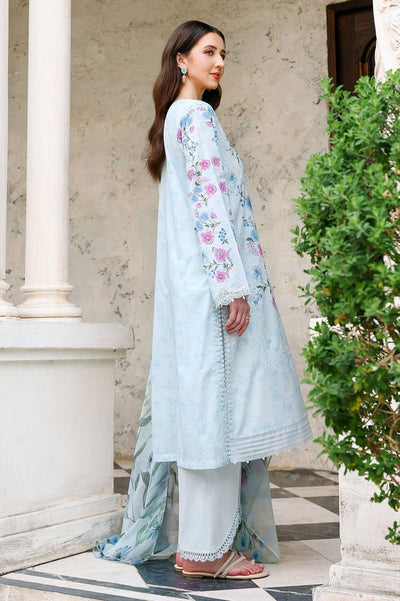 Cross Stitch | Eid Lawn Edit 26 | AQUA GLINT-Brand:Cross Stitch-Type:Ladies Clothes-Light Blue-Lawn-House of Maryam- Buy in UK, USA