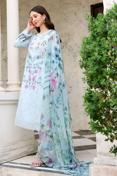 Cross Stitch | Eid Lawn Edit 26 | AQUA GLINT-Brand:Cross Stitch-Type:Ladies Clothes-Light Blue-Lawn-House of Maryam- Buy in UK, USA