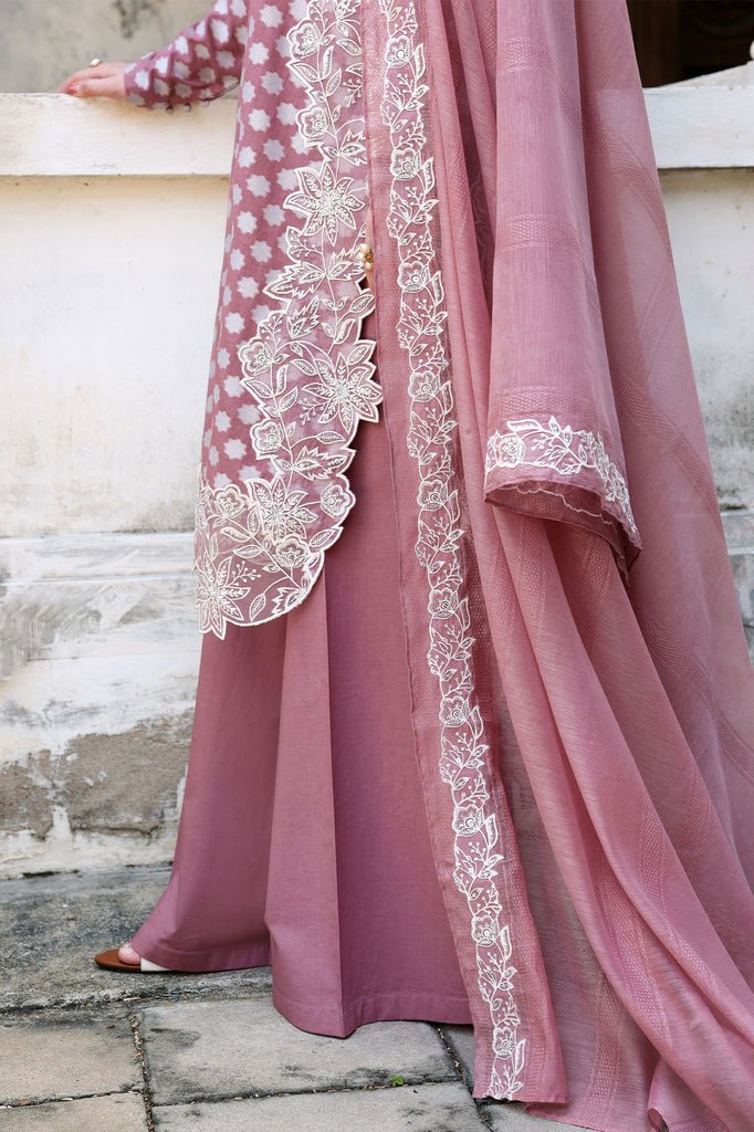 Cross Stitch | Eid Lawn Edit 26 | ASH ROSE-Brand:Cross Stitch-Type:Ladies Clothes-Brownish Pink-Lawn-House of Maryam- Buy in UK, USA