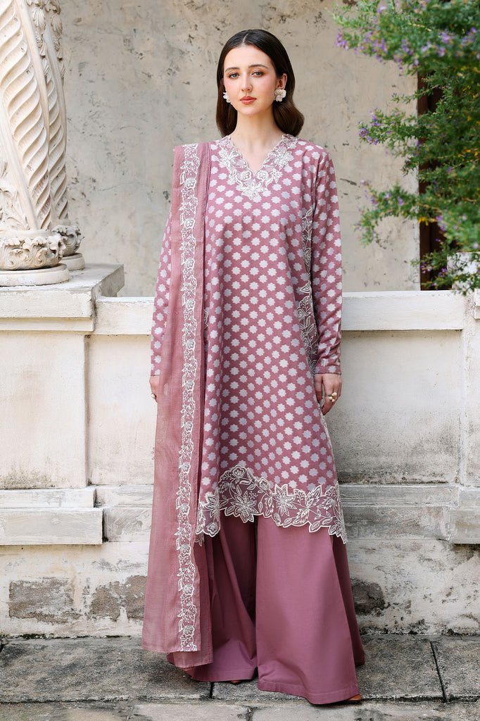 Cross Stitch | Eid Lawn Edit 26 | ASH ROSE-Brand:Cross Stitch-Type:Ladies Clothes-Brownish Pink-Lawn-House of Maryam- Buy in UK, USA
