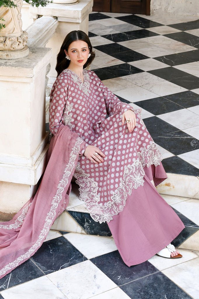 Cross Stitch | Eid Lawn Edit 26 | ASH ROSE-Brand:Cross Stitch-Type:Ladies Clothes-Brownish Pink-Lawn-House of Maryam- Buy in UK, USA