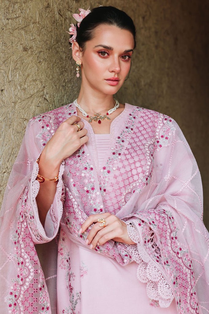 Cross Stitch | Eid Lawn Edit 26 | LAVENDER LUXE-Brand:Cross Stitch-Type:Ladies Clothes-Light Pink-Lawn-House of Maryam- Buy in UK, USA