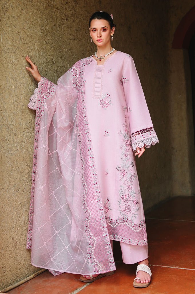 Cross Stitch | Eid Lawn Edit 26 | LAVENDER LUXE-Brand:Cross Stitch-Type:Ladies Clothes-Light Pink-Lawn-House of Maryam- Buy in UK, USA