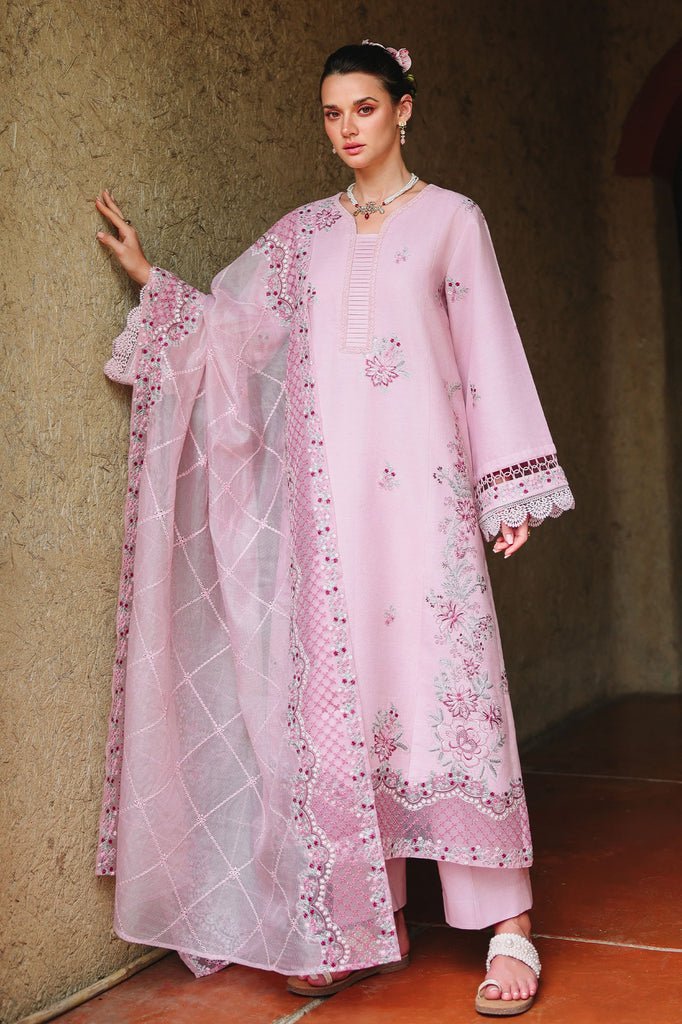 Cross Stitch | Eid Lawn Edit 26 | LAVENDER LUXE-Brand:Cross Stitch-Type:Ladies Clothes-Light Pink-Lawn-House of Maryam- Buy in UK, USA