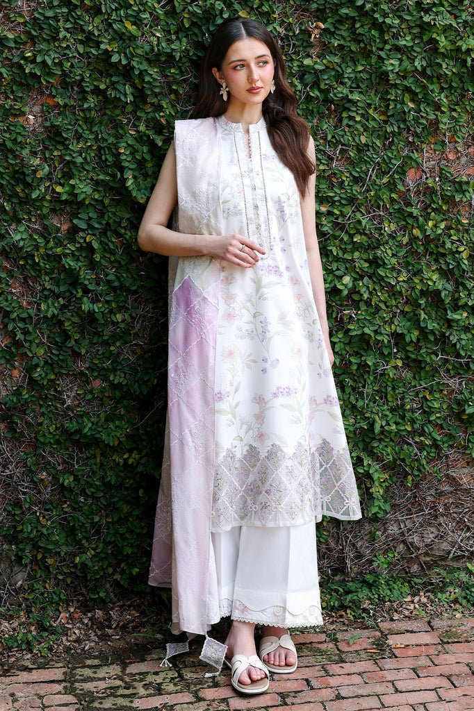 Cross Stitch | Eid Lawn Edit 26 |MEADOW DREAM-Brand:Cross Stitch-Type:Ladies Clothes-White-Lawn-House of Maryam- Buy in UK, USA