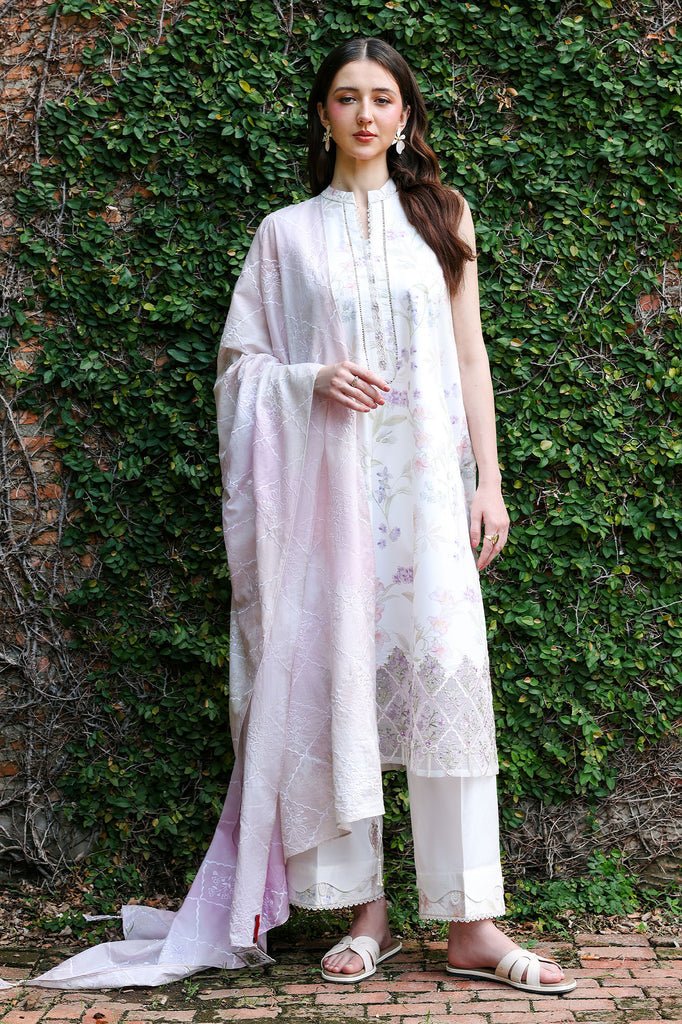 Cross Stitch | Eid Lawn Edit 26 |MEADOW DREAM-Brand:Cross Stitch-Type:Ladies Clothes-White-Lawn-House of Maryam- Buy in UK, USA