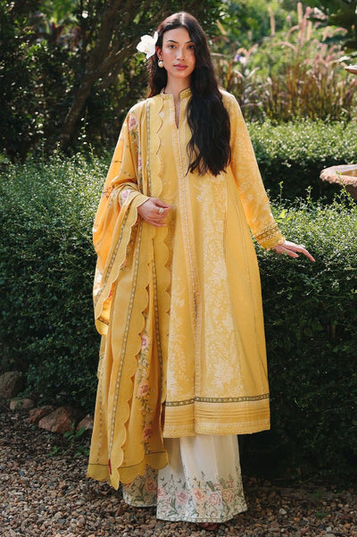 Cross Stitch | Eid Lawn Edit 26 | PETAL DRAPES-Brand:Cross Stitch-Type:Ladies Clothes-Golden-Lawn-House of Maryam- Buy in UK, USA