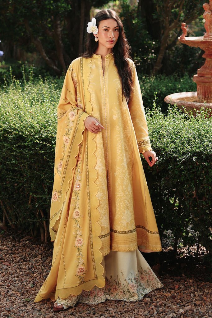 Cross Stitch | Eid Lawn Edit 26 | PETAL DRAPES-Brand:Cross Stitch-Type:Ladies Clothes-Golden-Lawn-House of Maryam- Buy in UK, USA