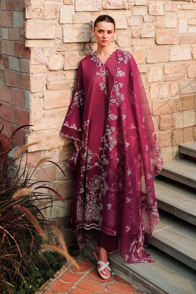 Cross Stitch | Eid Lawn Edit 26 | PLUM ESSENCE-Brand:Cross Stitch-Type:Ladies Clothes-Lawn-Berry-House of Maryam- Buy in UK, USA
