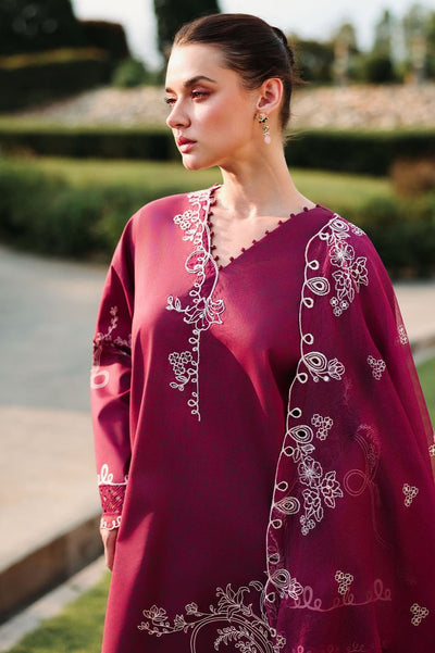 Cross Stitch | Eid Lawn Edit 26 | PLUM ESSENCE-Brand:Cross Stitch-Type:Ladies Clothes-Lawn-Berry-House of Maryam- Buy in UK, USA