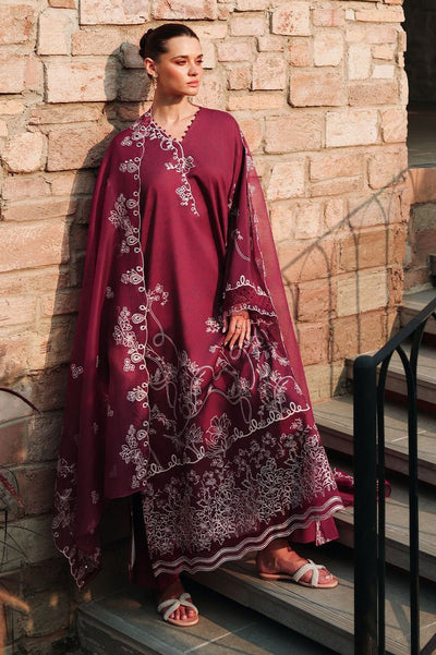 Cross Stitch | Eid Lawn Edit 26 | PLUM ESSENCE-Brand:Cross Stitch-Type:Ladies Clothes-Lawn-Berry-House of Maryam- Buy in UK, USA