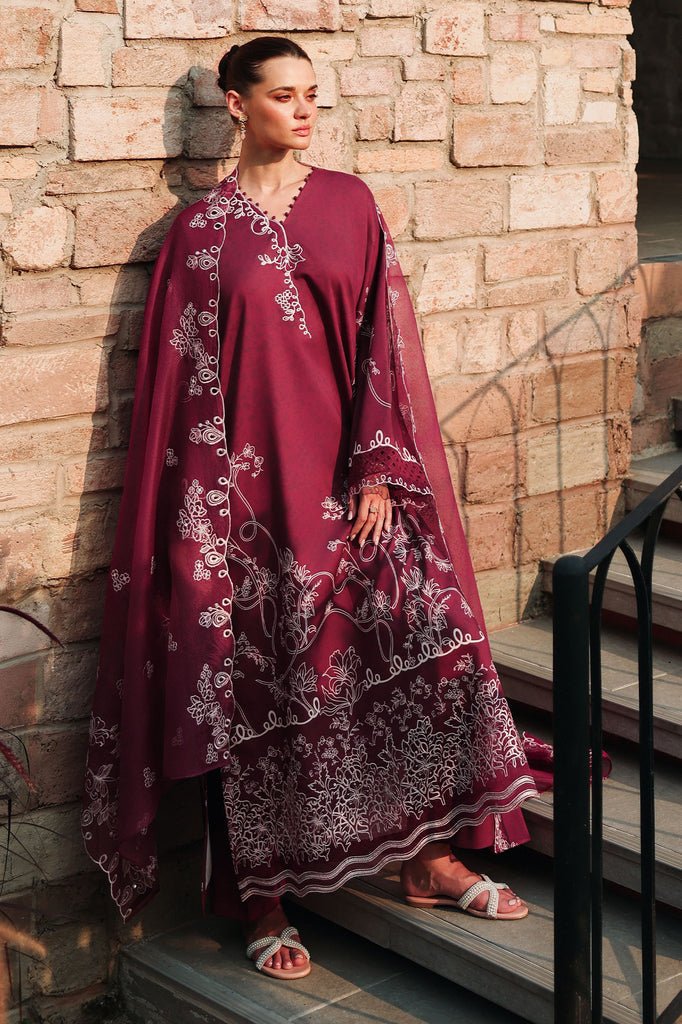 Cross Stitch | Eid Lawn Edit 26 | PLUM ESSENCE-Brand:Cross Stitch-Type:Ladies Clothes-Lawn-Berry-House of Maryam- Buy in UK, USA