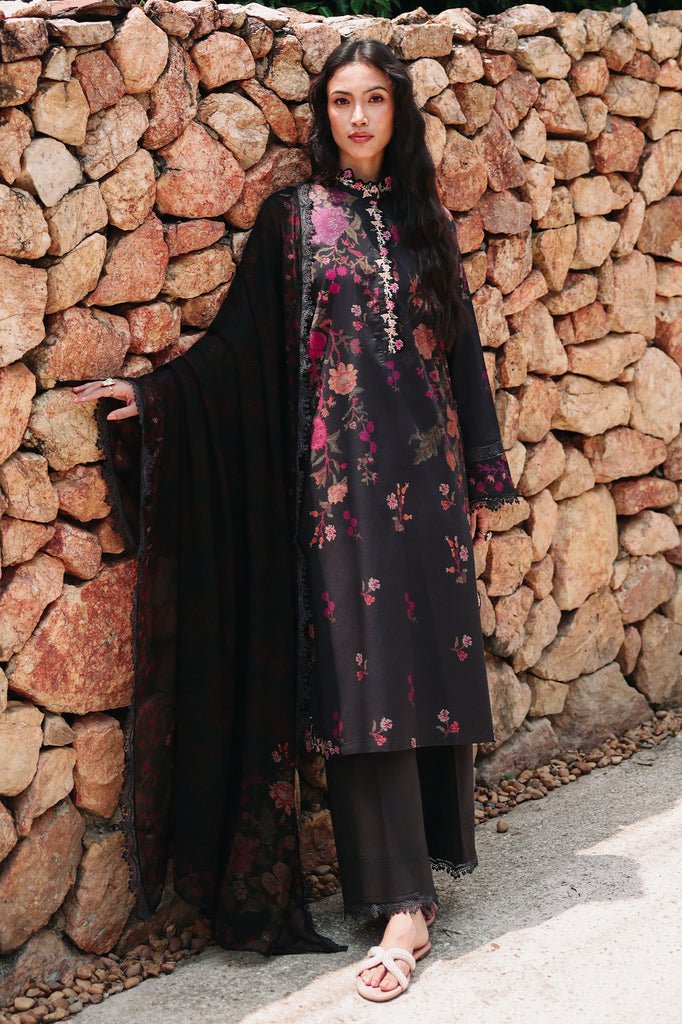 Cross Stitch | Eid Lawn Edit 26 | SHADOW GRACE-Brand:Cross Stitch-Type:Ladies Clothes-Black-Lawn-House of Maryam- Buy in UK, USA
