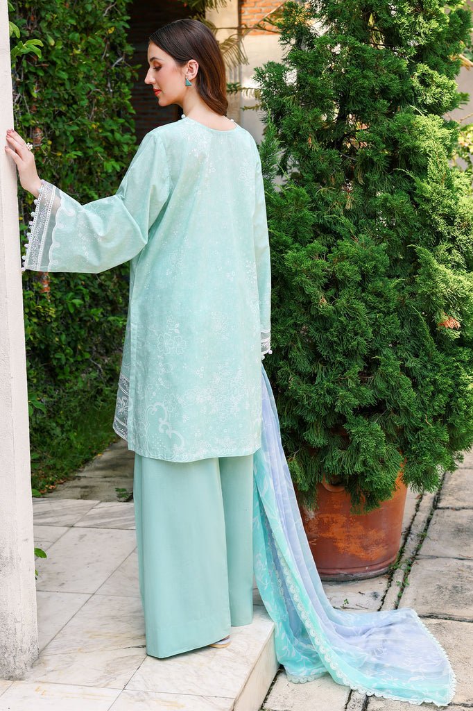 Cross Stitch | Eid Lawn Edit 26 | SUMMER BREEZE-Brand:Cross Stitch-Type:Ladies Clothes-Mint-Lawn-House of Maryam- Buy in UK, USA