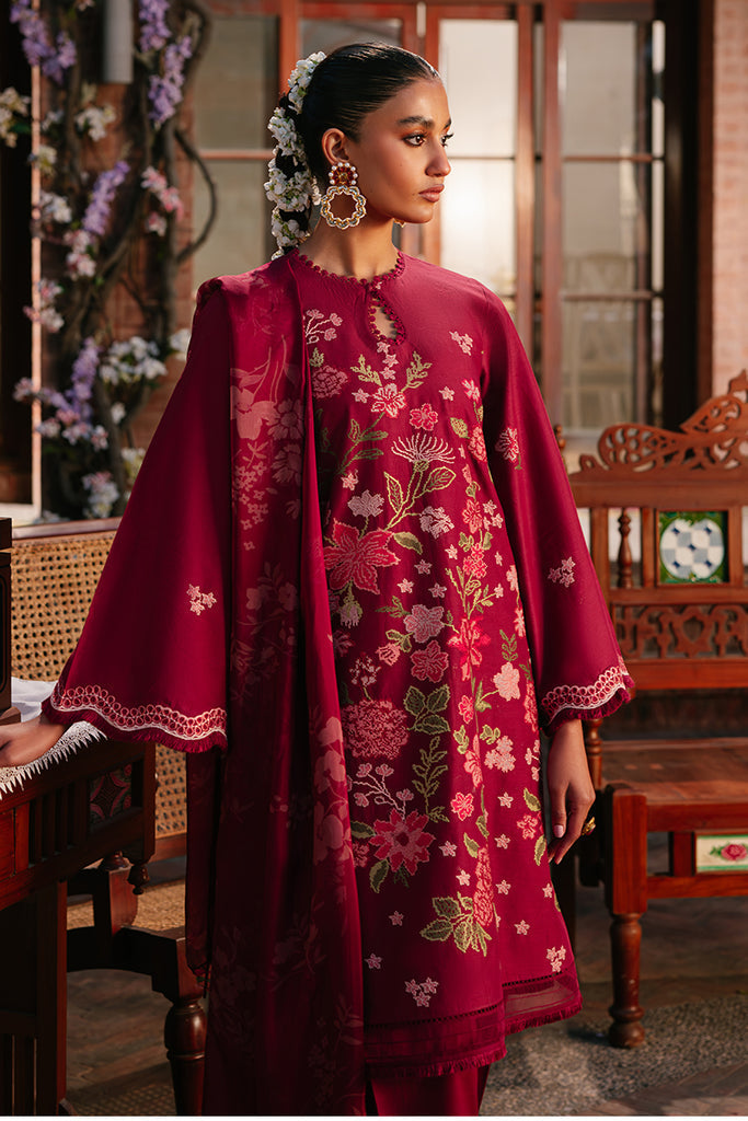 Cross Stitch | Eid Lawn 24 | RUBY MAZE -  Cross Stitch Luxury - Original Designer Dress - House of Maryam