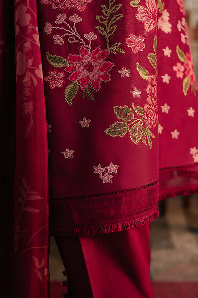 Cross Stitch | Eid Lawn 24 | RUBY MAZE -  Cross Stitch Luxury - Original Designer Dress - House of Maryam