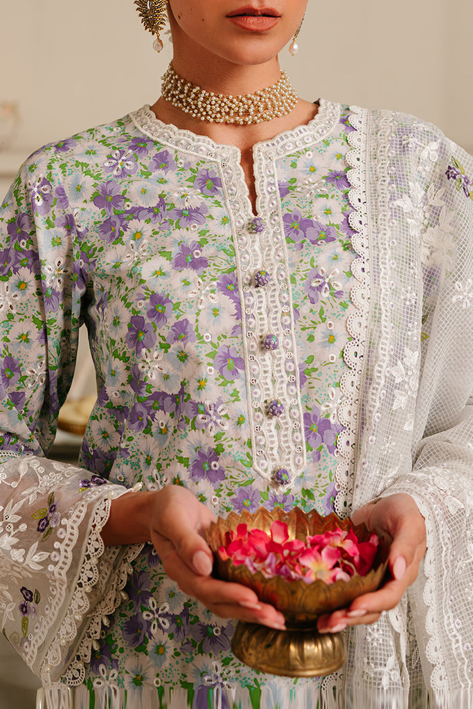 Cross Stitch | Eid Lawn 24 | LAVENDER STRETCH -  Cross Stitch Luxury - Original Designer Dress - House of Maryam