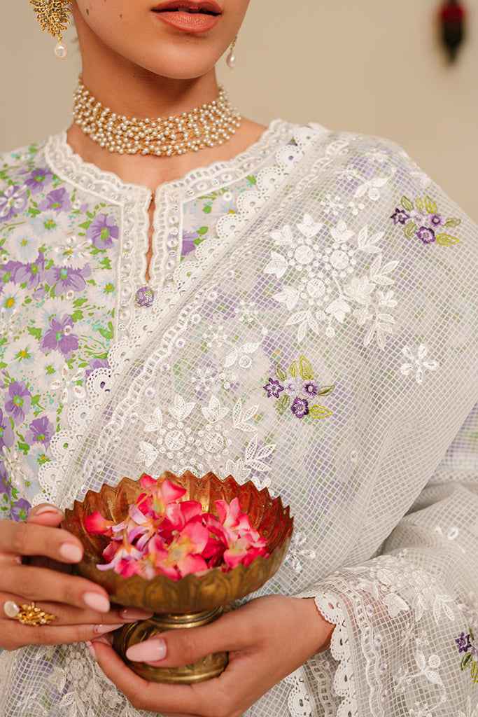 Cross Stitch | Eid Lawn 24 | LAVENDER STRETCH -  Cross Stitch Luxury - Original Designer Dress - House of Maryam