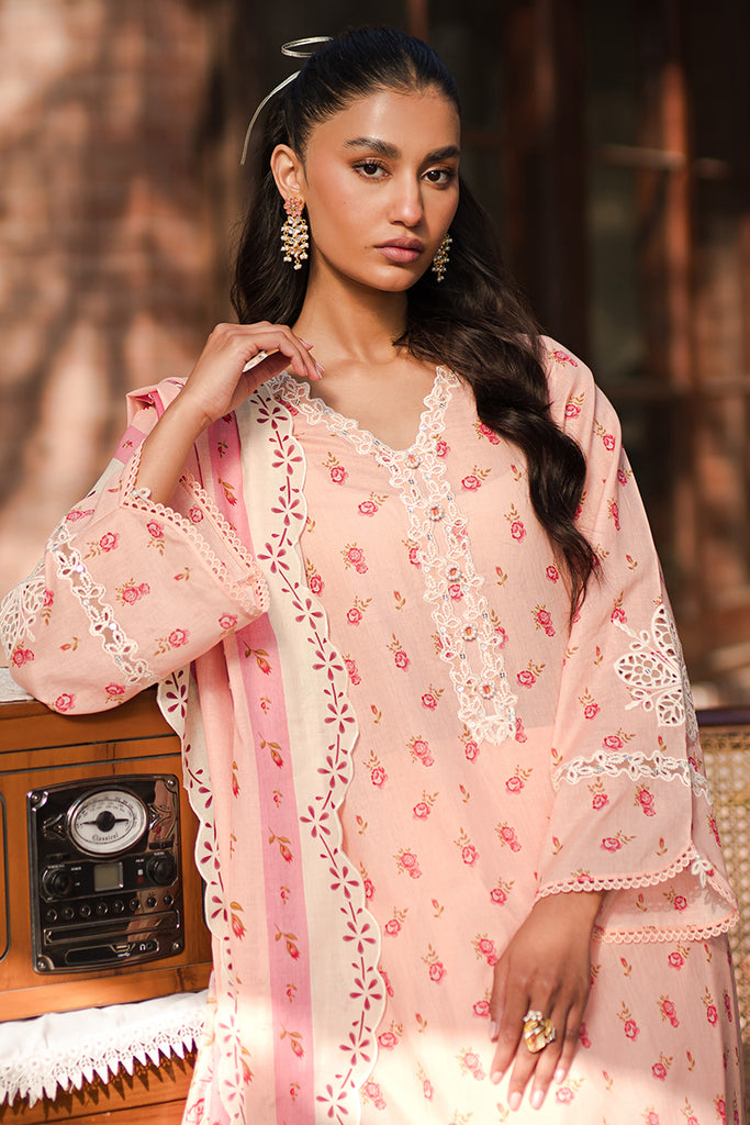 Cross Stitch | Eid Lawn 24 | PEACH GLAM by Designer Cross Stitch - House of Maryam - Pakistani Designer Ethnic Wear in {{ shop.shopifyCountryName }}