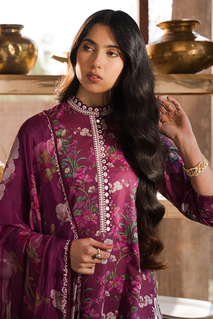 Cross Stitch | Eid Lawn 24 | IRIS MAUVE by Cross Stitch - House of Maryam