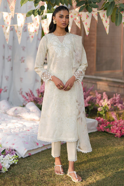 Cross Stitch | Eid Lawn 24 | WHISPERING WHITE -  Cross Stitch Luxury - Original Designer Dress - House of Maryam