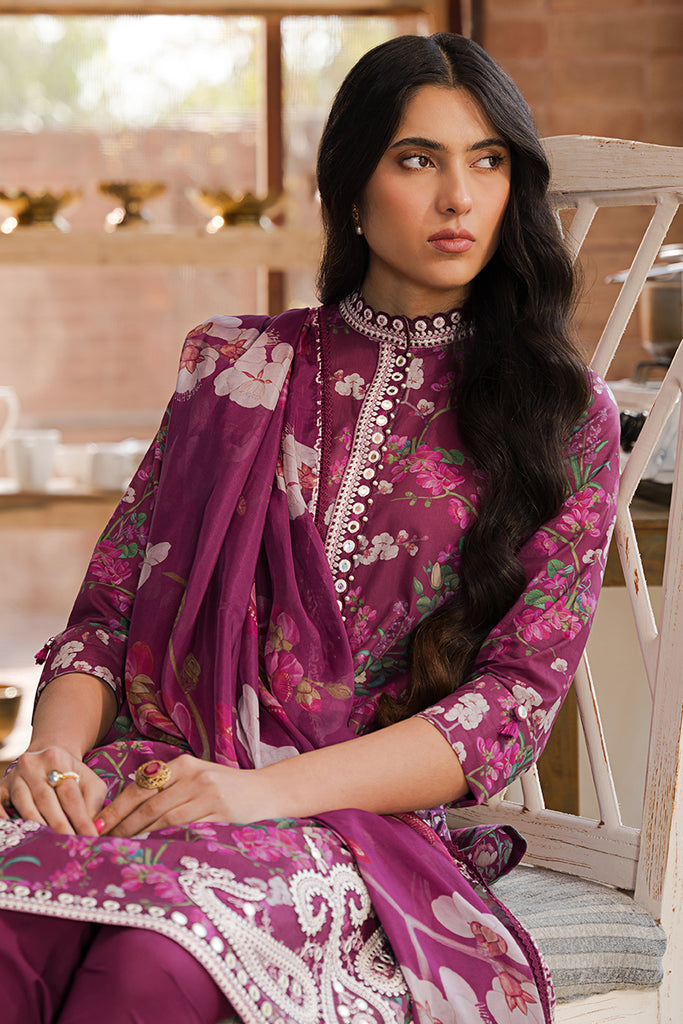 Cross Stitch | Eid Lawn 24 | IRIS MAUVE by Cross Stitch - House of Maryam