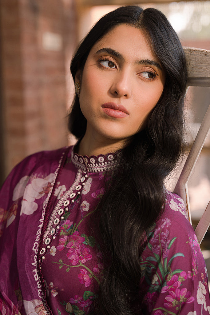 Cross Stitch | Eid Lawn 24 | IRIS MAUVE -  Cross Stitch Luxury - Original Designer Dress - House of Maryam