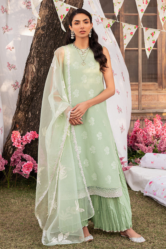 Cross Stitch | Eid Lawn 24 | CELADON SPRUCE -  Cross Stitch Luxury - Original Designer Dress - House of Maryam