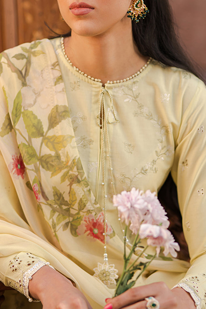 Cross Stitch | Eid Lawn 24 | SAPID FOLIATE -  Cross Stitch Luxury -  House of Maryam