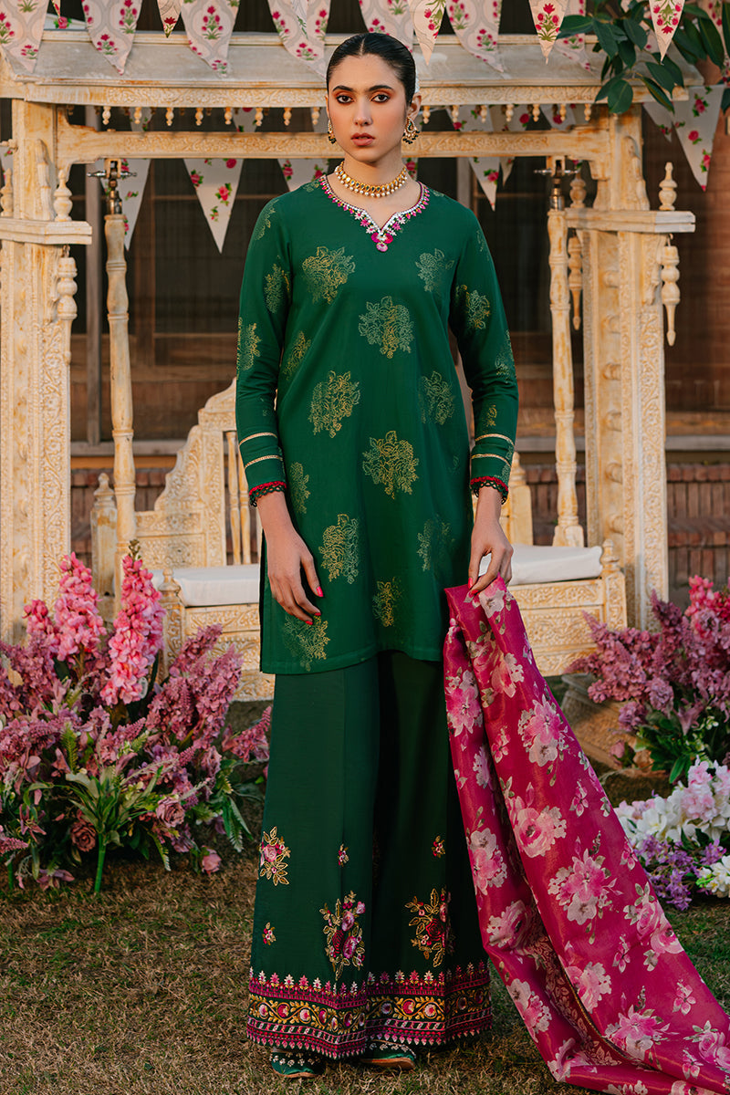 Cross Stitch | Eid Lawn 24 | OPULENT GREEN by Designer Cross Stitch - House of Maryam - Pakistani Designer Ethnic Wear in {{ shop.shopifyCountryName }}