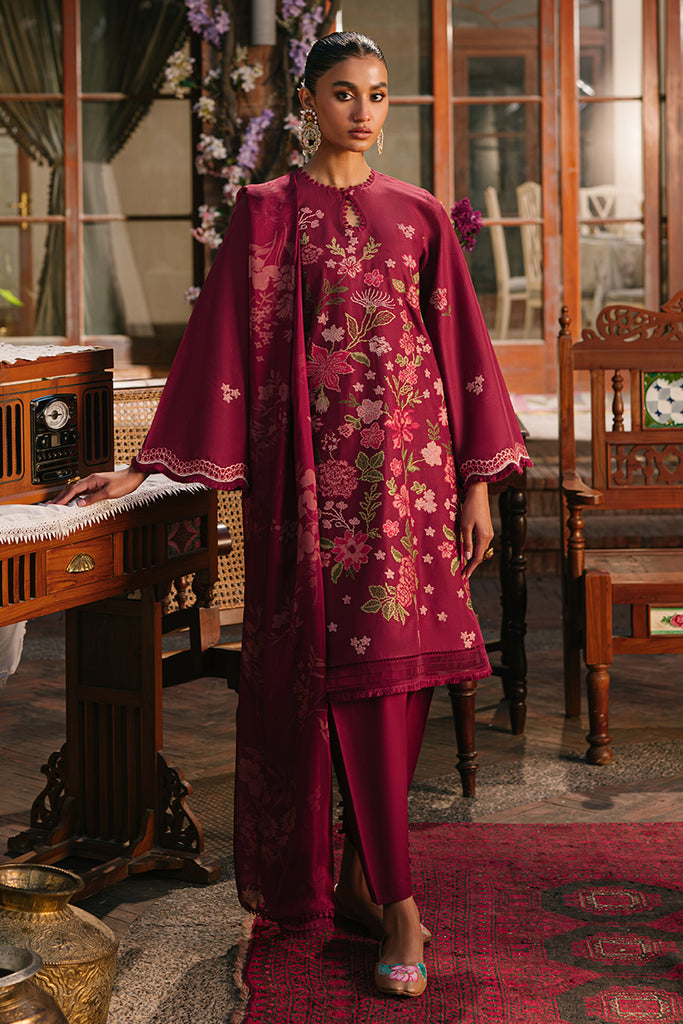 Cross Stitch | Eid Lawn 24 | RUBY MAZE -  Cross Stitch Luxury - Original Designer Dress - House of Maryam