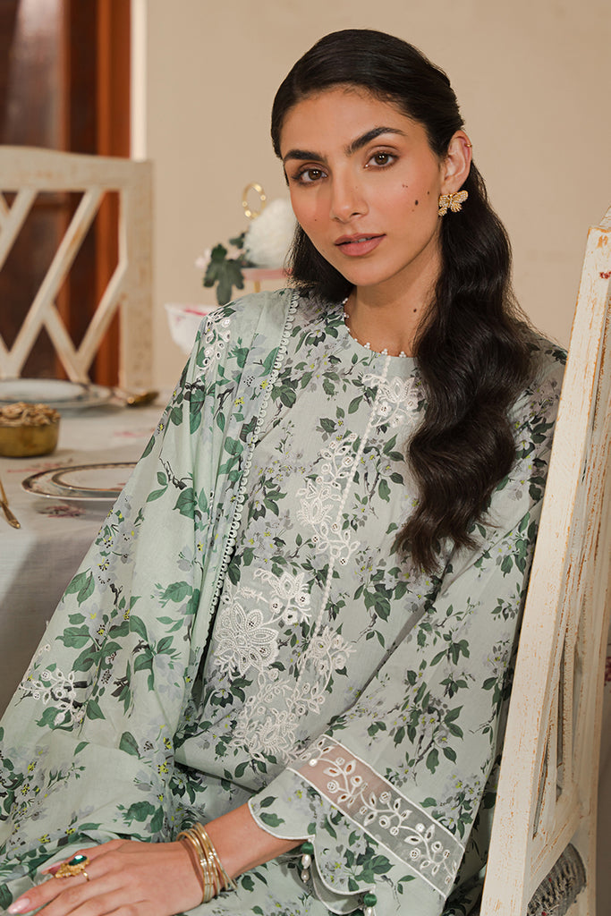 Cross Stitch | Eid Lawn 24 | SAGE SILT -  Cross Stitch Luxury - Original Designer Dress - House of Maryam