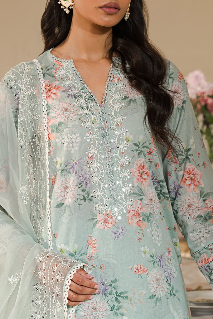 Cross Stitch | Eid Lawn 24 | PEARL FLORAL by Cross Stitch - House of Maryam