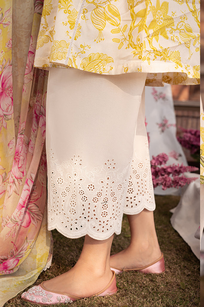 Cross Stitch | Eid Lawn 24 | IVORY GARLAND -  Cross Stitch Luxury - Original Designer Dress - House of Maryam