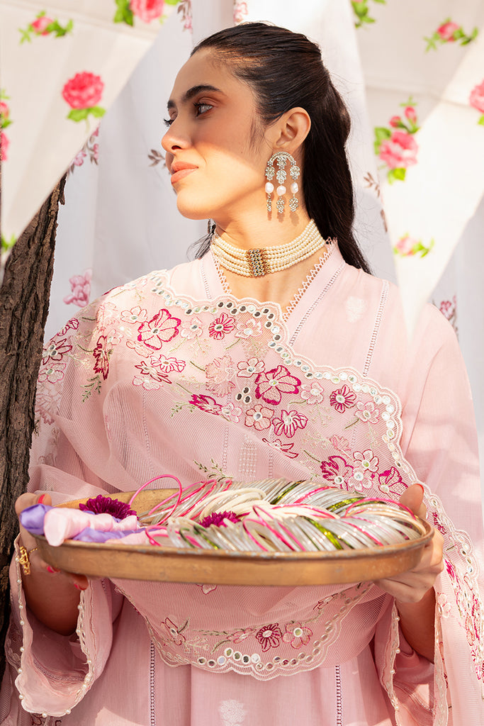 Cross Stitch | Eid Lawn 24 | CAMEO PINK -  Cross Stitch Luxury - Original Designer Dress - House of Maryam