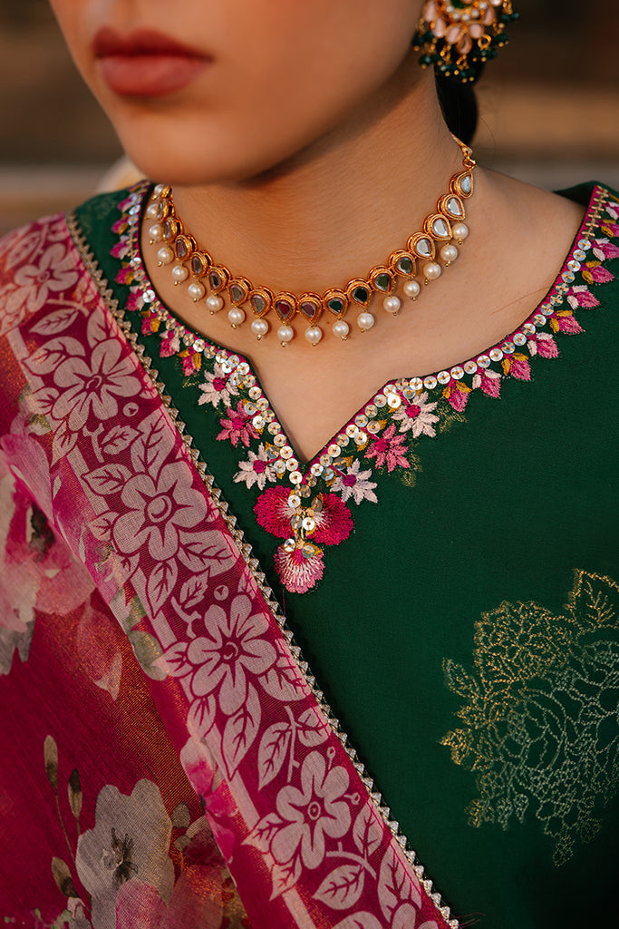 Cross Stitch | Eid Lawn 24 | OPULENT GREEN -  Cross Stitch Luxury - Original Designer Dress - House of Maryam