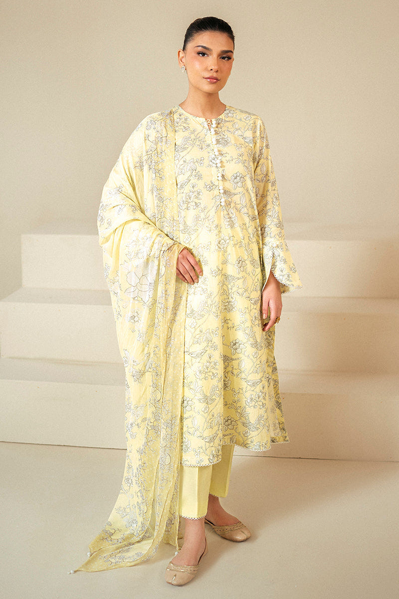 Cross Stitch | Daily Lawn 24 | CREAM BRULEE-3 PIECE LAWN SUIT -  Cross Stitch Casuals - Original Designer Dress - House of Maryam