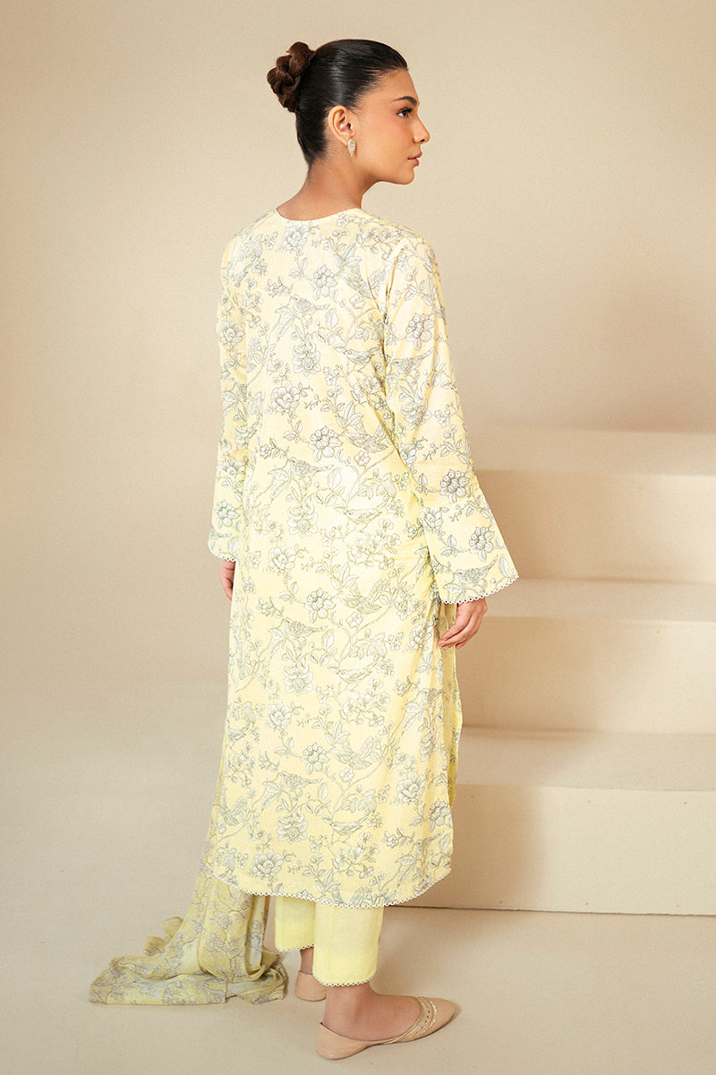 Cross Stitch | Daily Lawn 24 | CREAM BRULEE-3 PIECE LAWN SUIT -  Cross Stitch Casuals - Original Designer Dress - House of Maryam