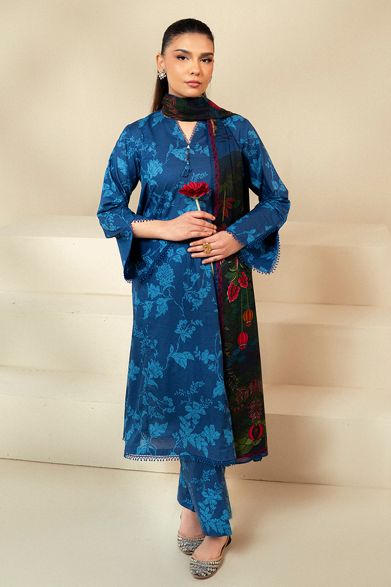 Cross Stitch | Daily Lawn 24 | TEAL OAKLEY-3 PIECE LAWN SUIT -  Cross Stitch Casuals - Original Designer Dress - House of Maryam