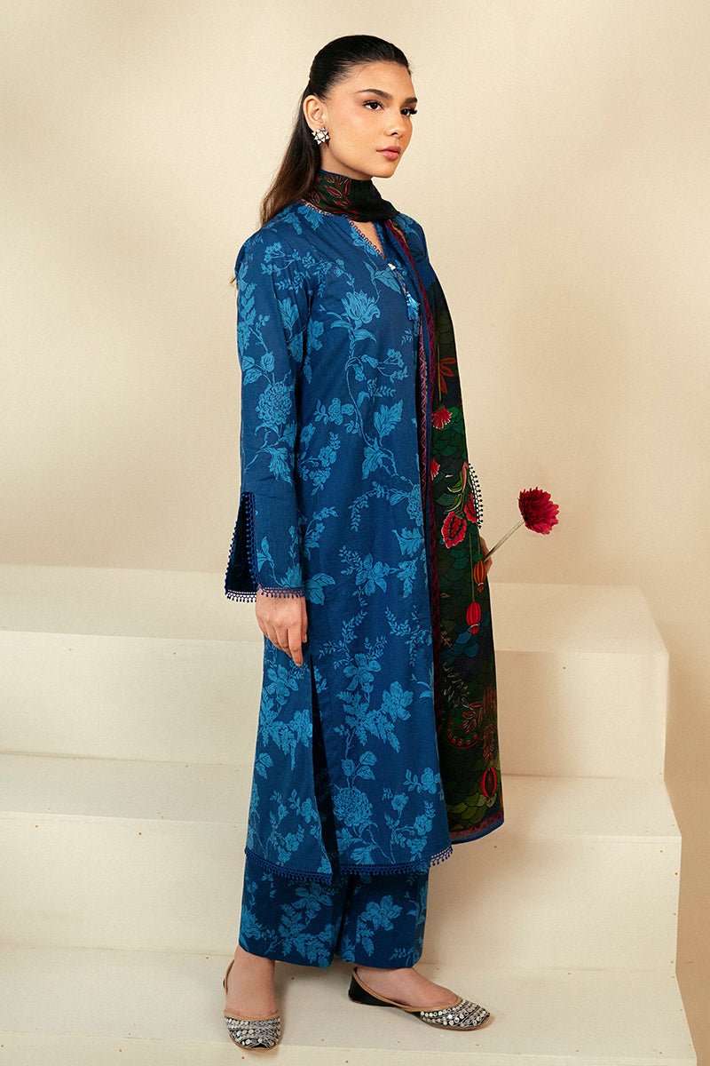 Cross Stitch | Daily Lawn 24 | TEAL OAKLEY-3 PIECE LAWN SUIT -  Cross Stitch Casuals - Original Designer Dress - House of Maryam