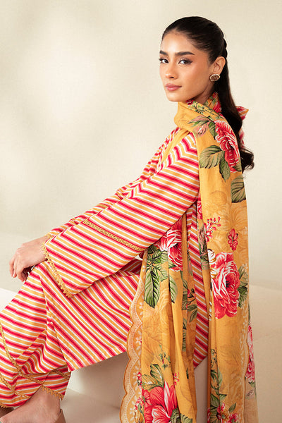Cross Stitch | Daily Lawn 24 | GOLDEN ROSADO-3 PIECE LAWN SUIT -  Cross Stitch Casuals - Original Designer Dress - House of Maryam