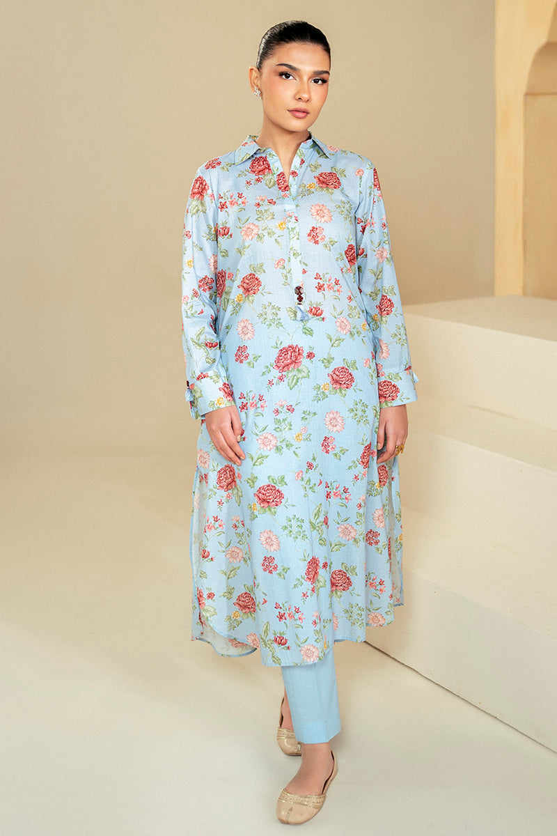 Cross Stitch | Daily Lawn 24 | CHAMBRAY DREAM-2 PIECE LAWN SUIT by Cross Stitch - House of Maryam