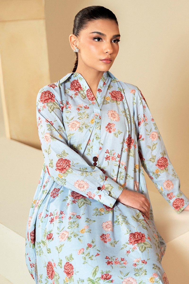 Cross Stitch | Daily Lawn 24 | CHAMBRAY DREAM-2 PIECE LAWN SUIT by Cross Stitch - House of Maryam