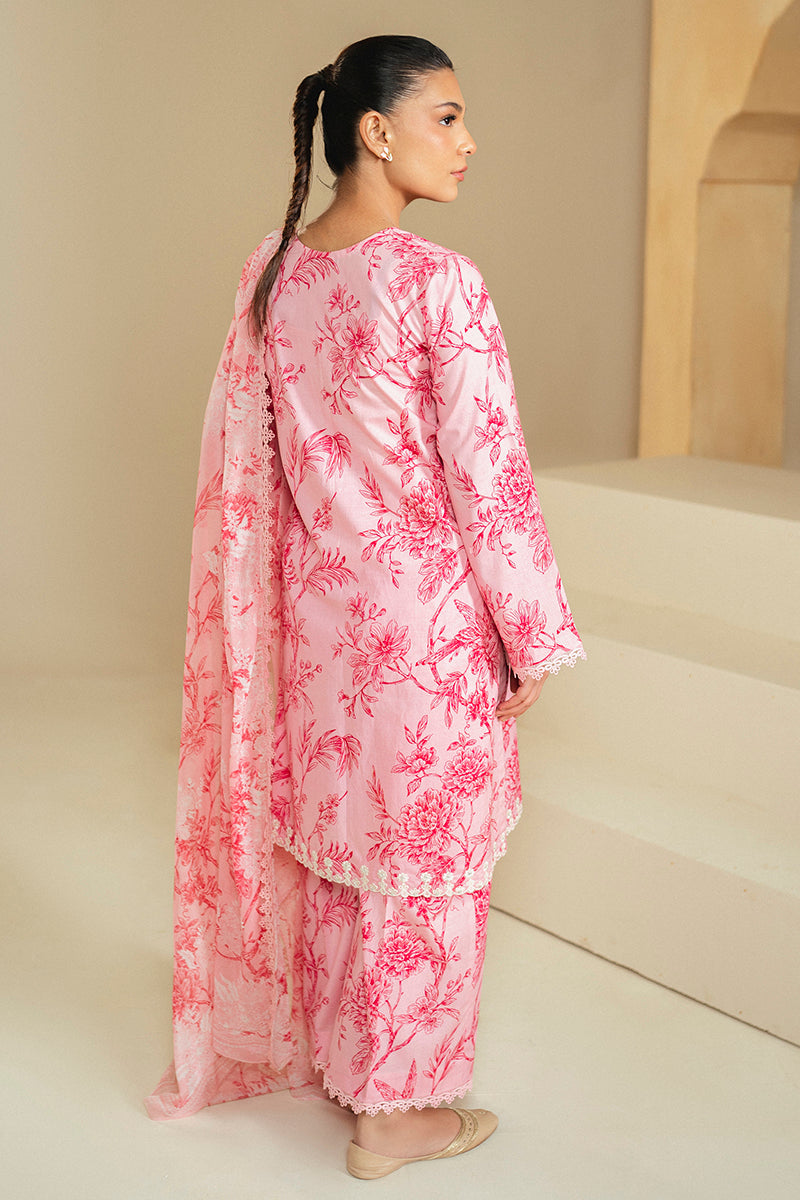 Cross Stitch | Daily Lawn 24 | SHADED PINK-3 PIECE LAWN SUIT by Cross Stitch - House of Maryam