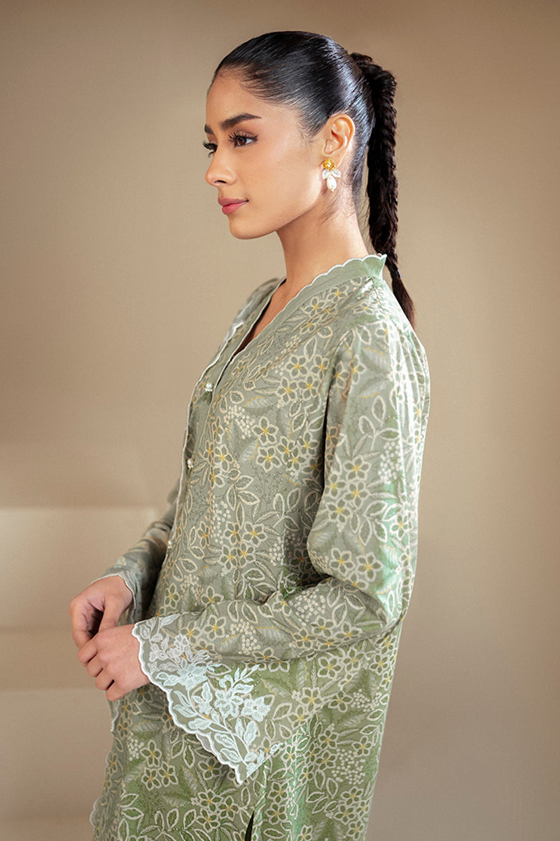 Cross Stitch | Daily Lawn 24 | SAGE BREEZE-3 PIECE LAWN SUIT by Designer Cross Stitch - House of Maryam - Pakistani Designer Ethnic Wear in {{ shop.shopifyCountryName }}