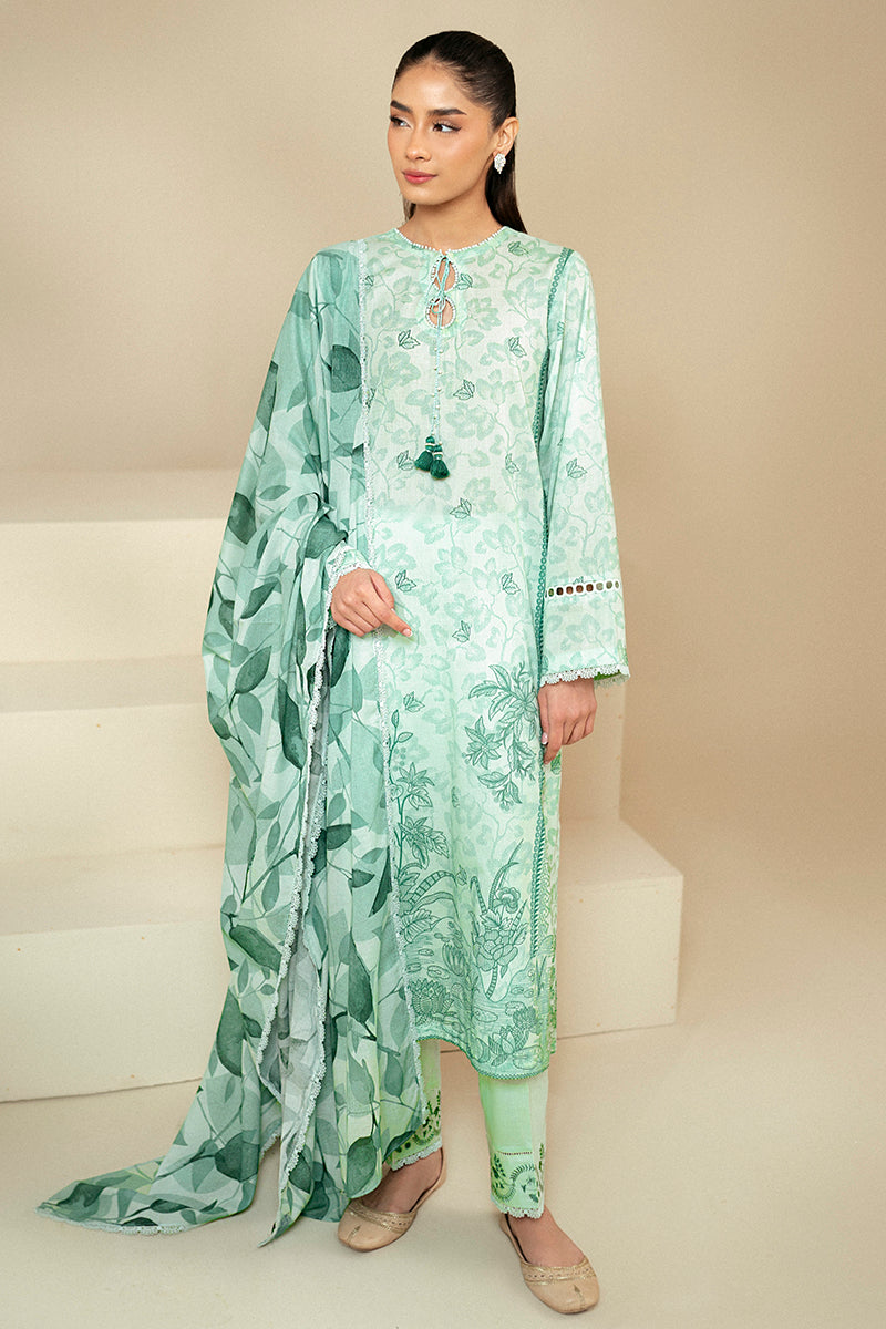 Cross Stitch | Daily Lawn 24 | MINTY MEADOW-3 PIECE LAWN SUIT -  Cross Stitch Casuals - Original Designer Dress - House of Maryam