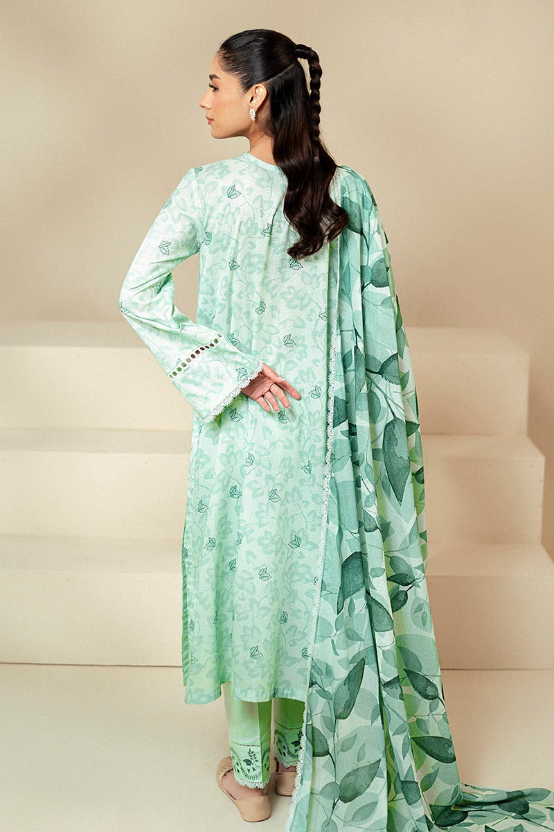 Cross Stitch | Daily Lawn 24 | MINTY MEADOW-3 PIECE LAWN SUIT -  Cross Stitch Casuals - Original Designer Dress - House of Maryam