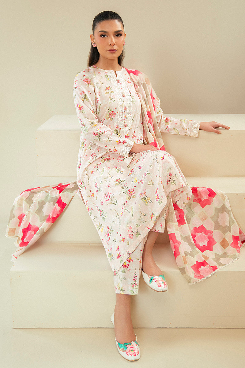 Cross Stitch | Daily Lawn 24 | CRYSTAL AURA-3 PIECE LAWN SUIT -  Cross Stitch Casuals - Original Designer Dress - House of Maryam