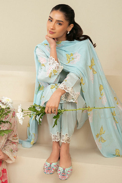 Cross Stitch | Daily Lawn 24 | DIM GRAY-3 PIECE LAWN SUIT -  Cross Stitch Casuals - Original Designer Dress - House of Maryam