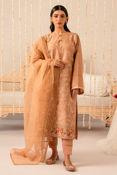 Cross Stitch | Mahiri Embroidered Collection 24 | RUSTIC BROWN -  Cross Stitch Luxury - Original Designer Dress - House of Maryam